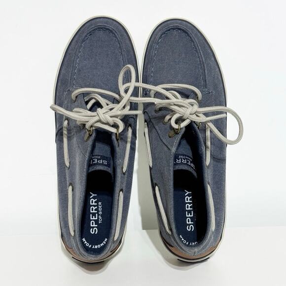 Sperry Pier Crest TopSider Sneaker Gray Washed Fabric Women’s Size 9 - Picture 4 of 10